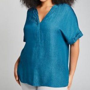 LANE BRYANT ~ Size 14/16 ~ Mixed Media Popover Top